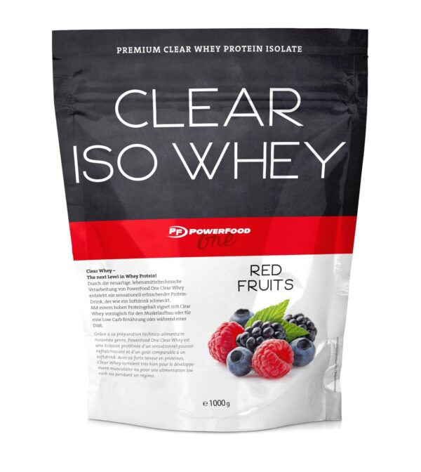 Powerfood Clear ISO Whey Lesní směs 1000g – syrovátkový izolát