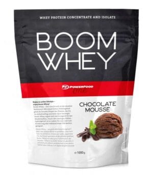 Balení PowerFood Boom Whey Chocolate Mousse 1000 g