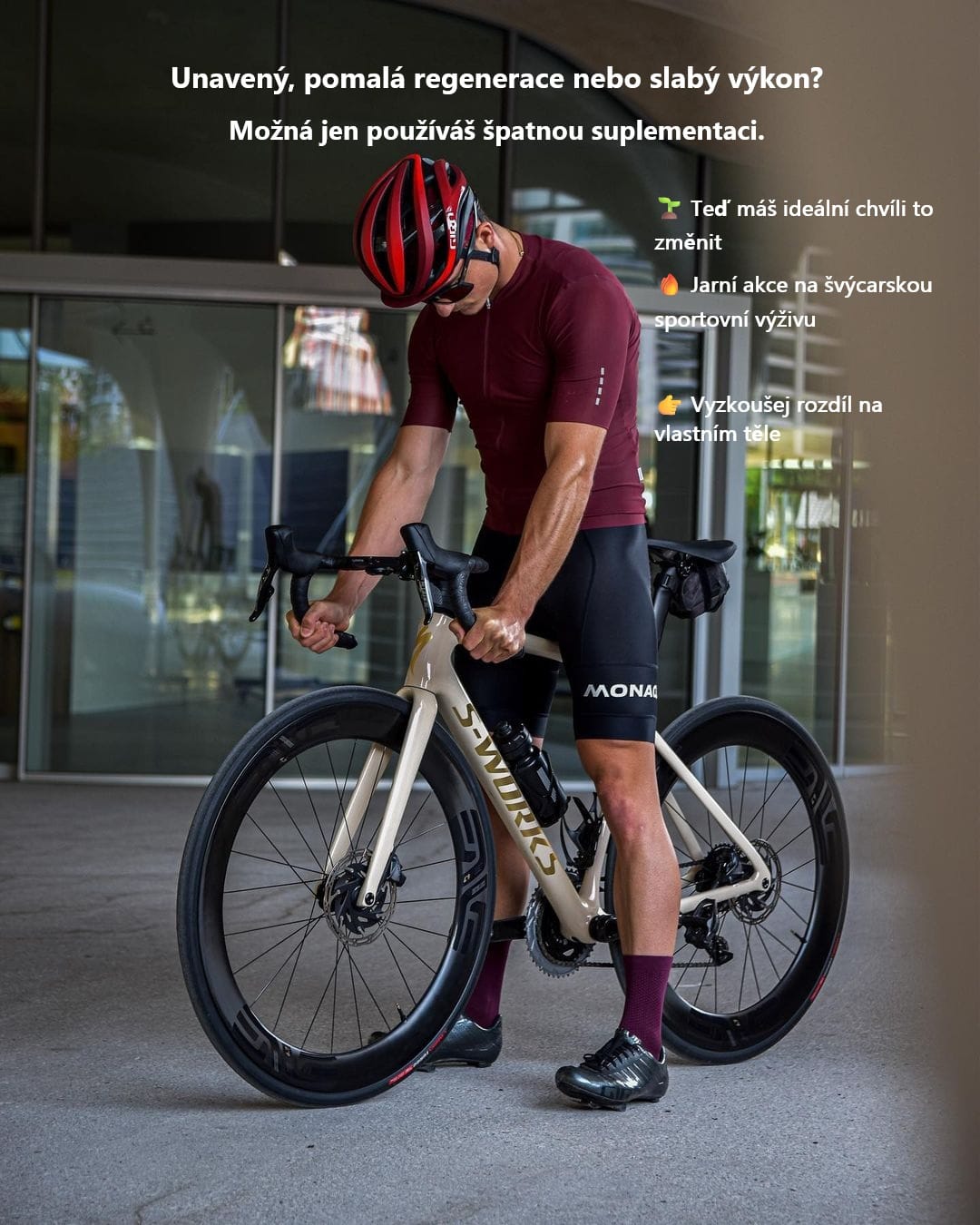 cyklista silniční kolo výkon regenerace sportovní výživa protein PowerFood